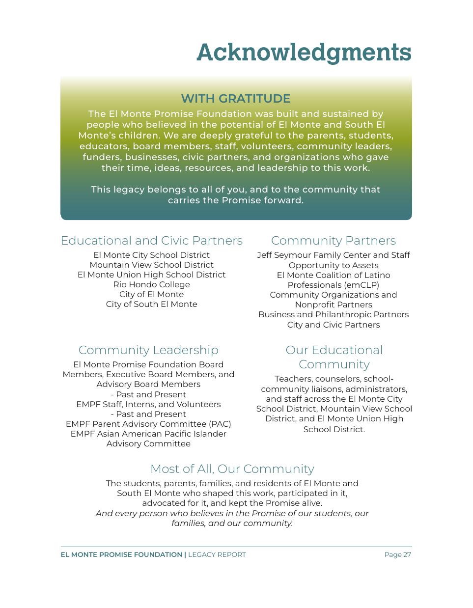 Legacy report page 27 of 28